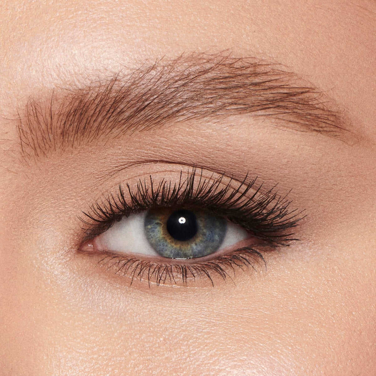 Size comparison of Charlotte Tilbury Legendary Brows next to fingers for scale