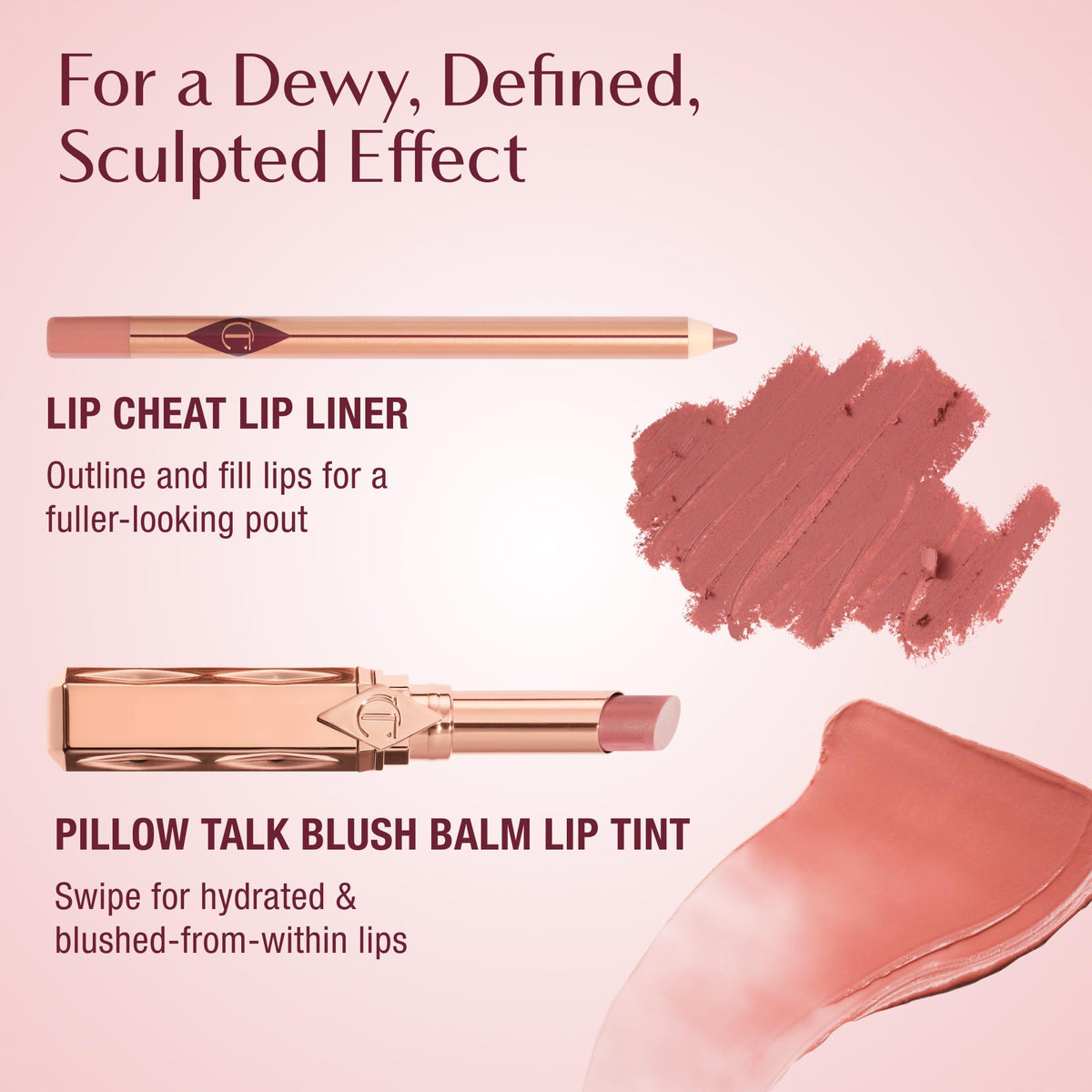 Charlotte Tilbury balm beside coin to show compact size and travel-friendly convenience