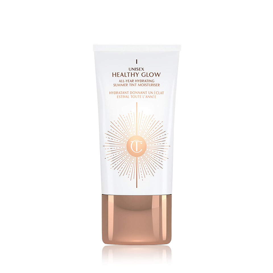Charlotte Tilbury front packaging showing tube and branding, highlights portability and luxury