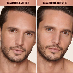 Charlotte Tilbury swatch on forearm blending into skin, demonstrates natural sun-kissed effect