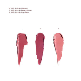 Charlotte Tilbury three shade swatches on skin, true-to-tone color reference