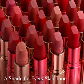 Charlotte Tilbury lipstick styled in a gift setting highlighting presentable packaging