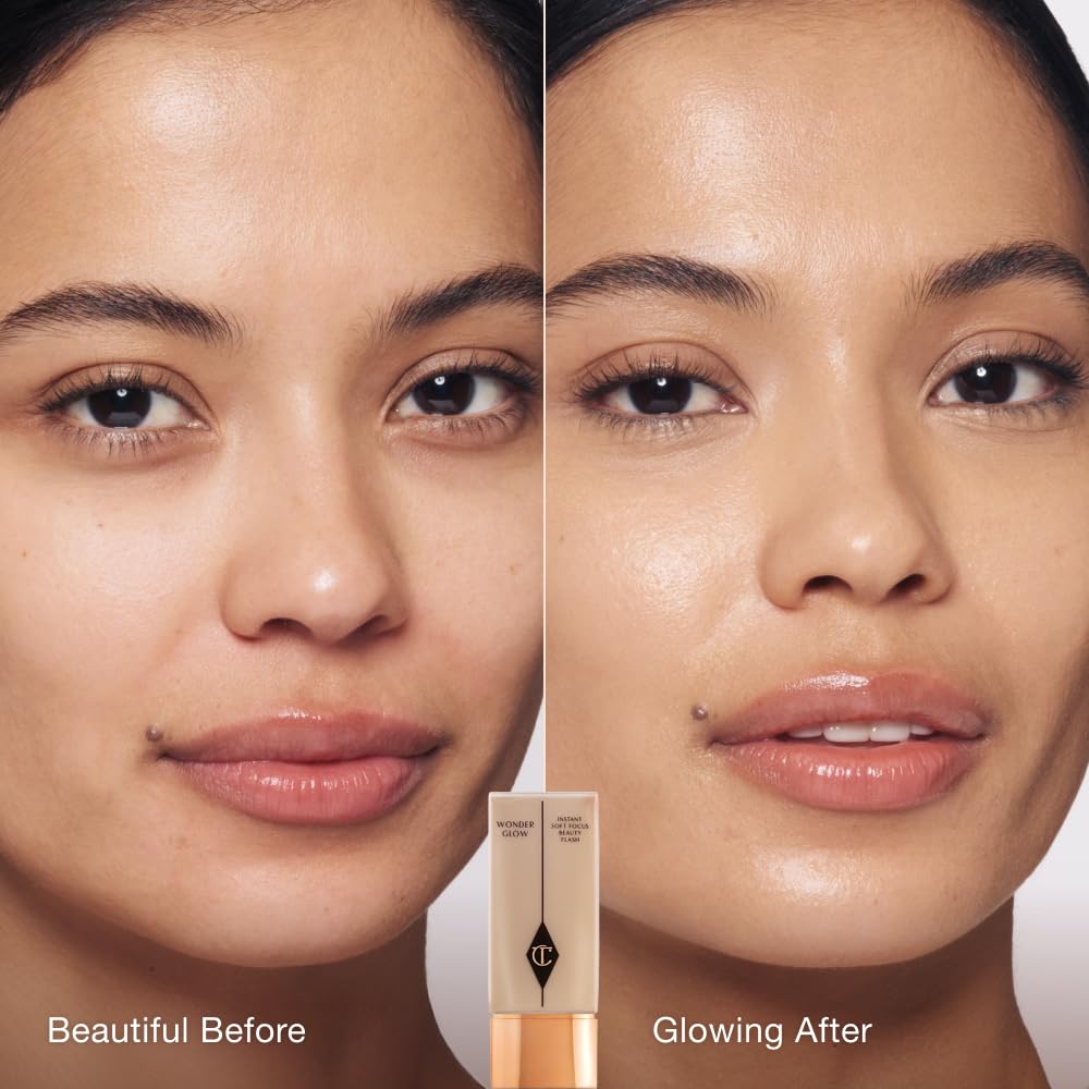 Charlotte Tilbury application on hand demonstrating blendable hydrating coverage