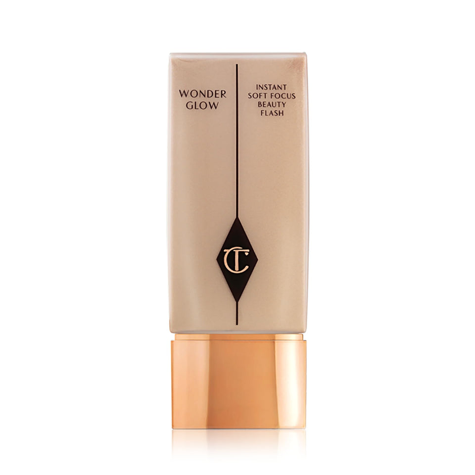 Charlotte Tilbury front packaging showing elegant bottle and brand, conveys luxury