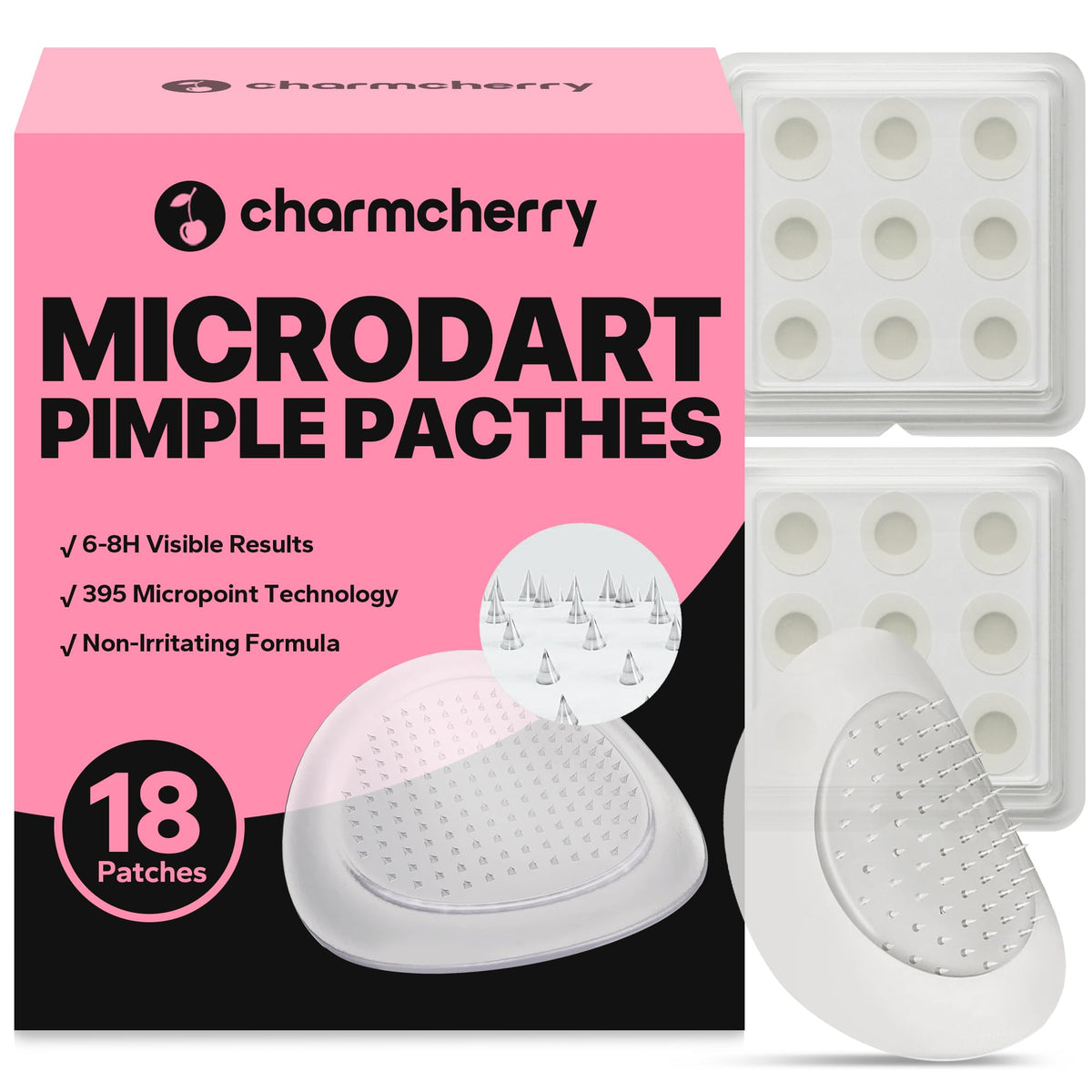 CharmCherry front packaging showing box and 18-count benefit