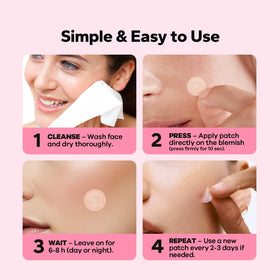 CharmCherry patch concealed under light makeup for discreet wear