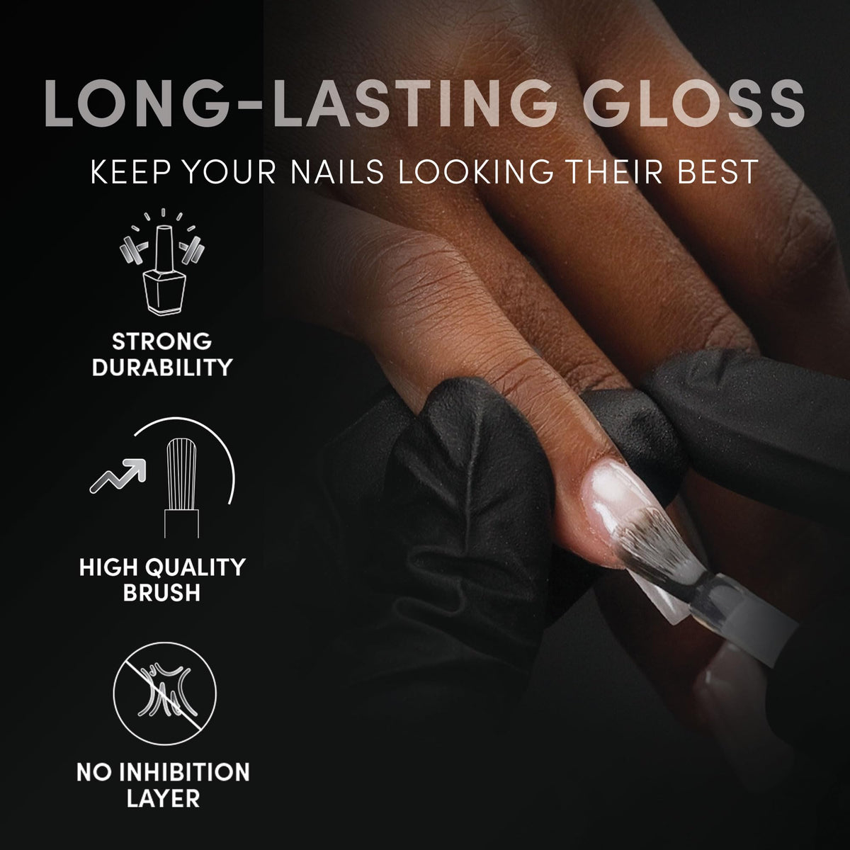 Chaun Legend applied on nails in lifestyle scene demonstrating durable shine