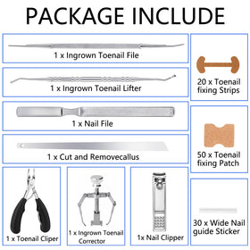 CHEMAILON corrector and multi-size patches displayed for gradual nail guidance