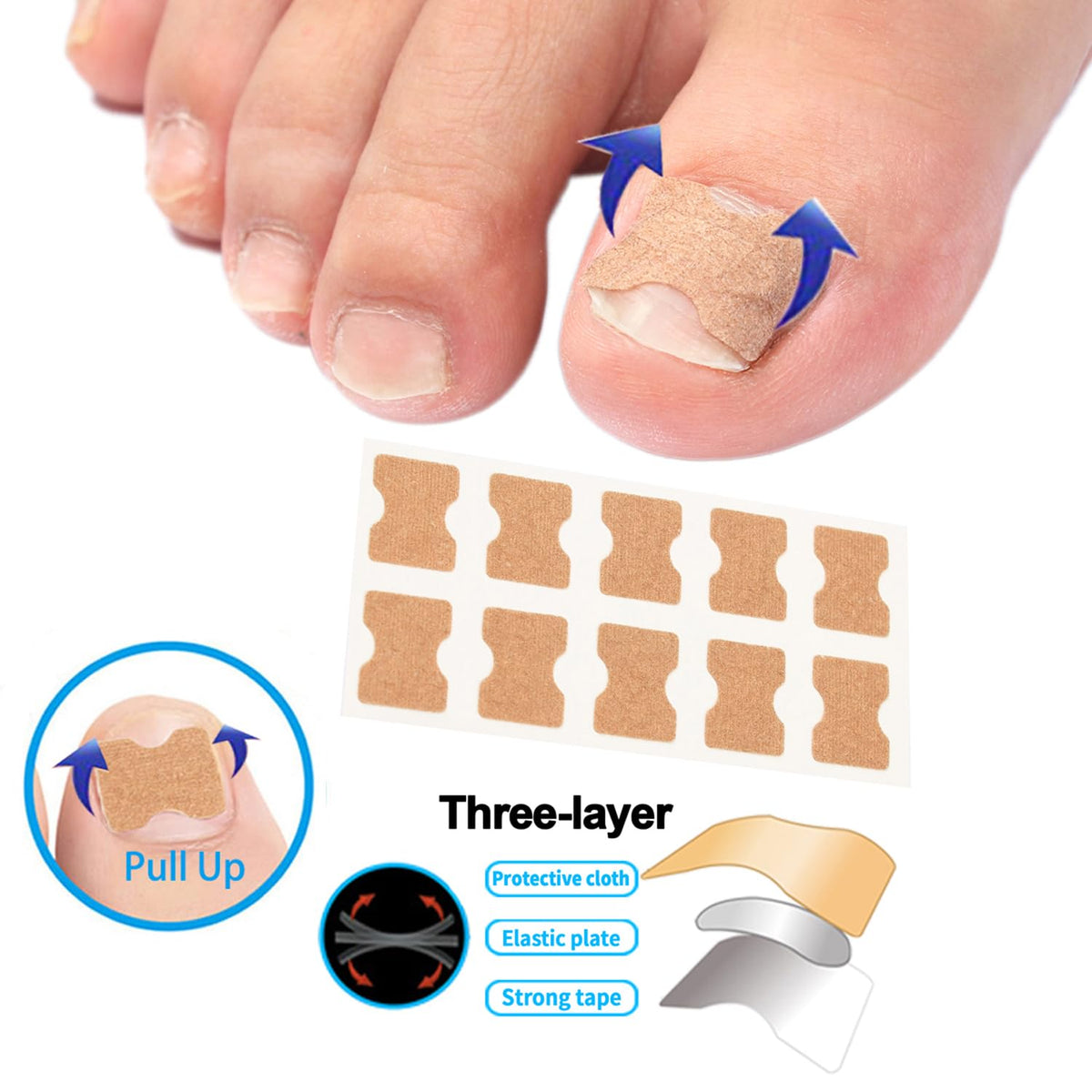 CHEMAILON adhesive strips close-up displaying breathable design and comfort