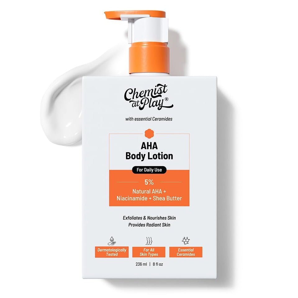 Chemist at Play front packaging showing 236ml bottle and label benefits
