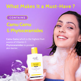 Chemist at Play pump dispensing creamy lather for gentle cleansing and glow