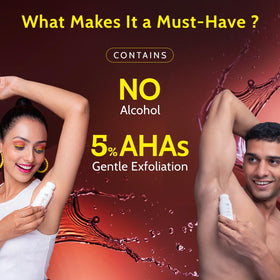 Chemist at Play being applied underarm demonstrating gentle exfoliating action