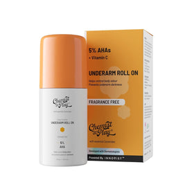 Chemist at Play roll-on inside travel bag highlighting portability benefit