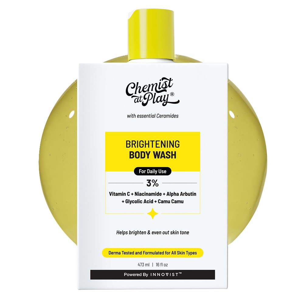Chemist at Play bottle in hand showing 15.9 fl oz scale and portability