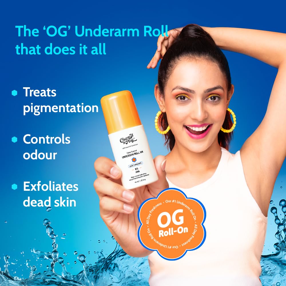 Chemist at Play product swatched on arm illustrating gentle absorption and brightening benefit