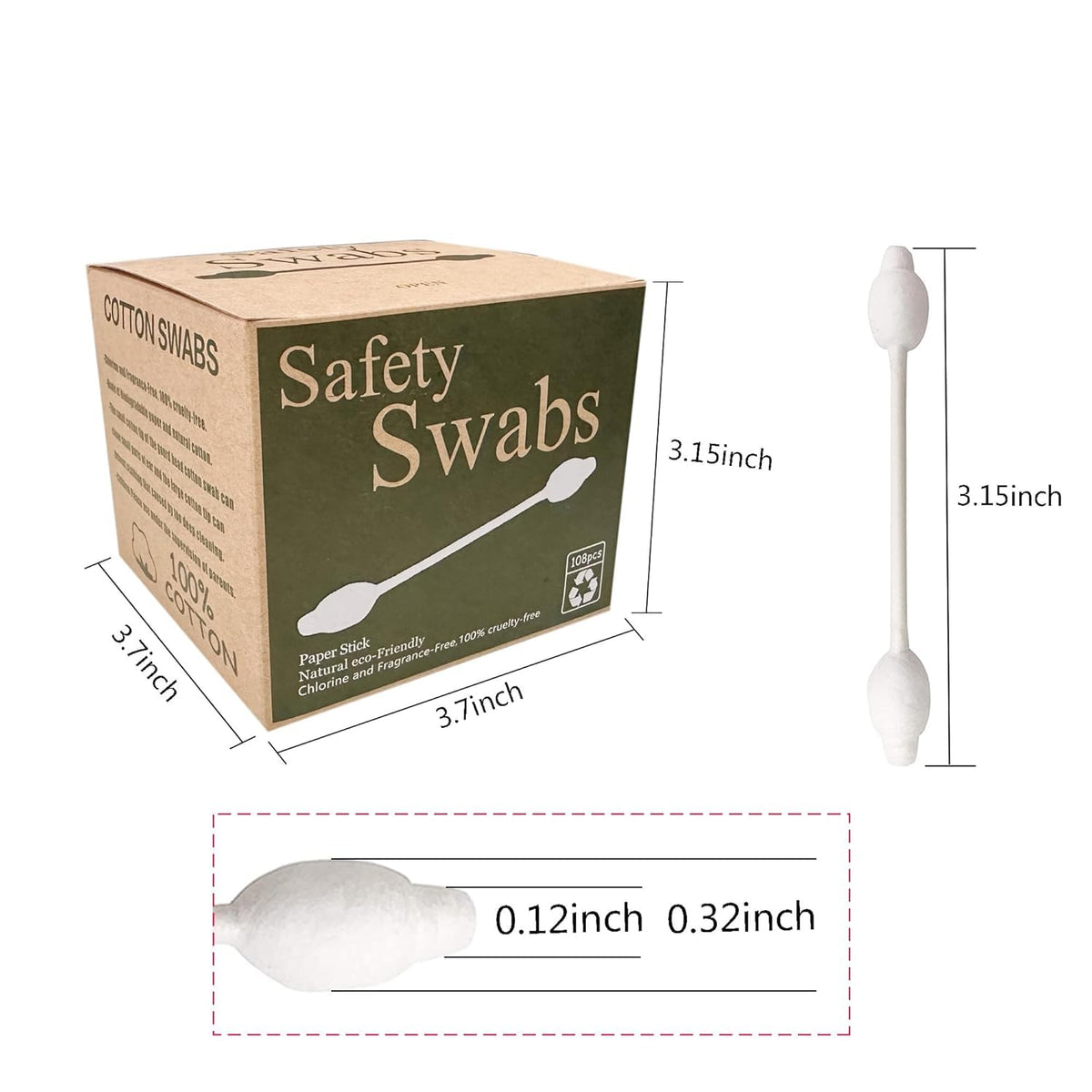 Quanzhou Chenchenchen swab held in hand showing scale and usability