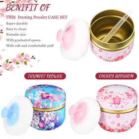 CHENGU floral pattern top view showing decorative tin for stylish display