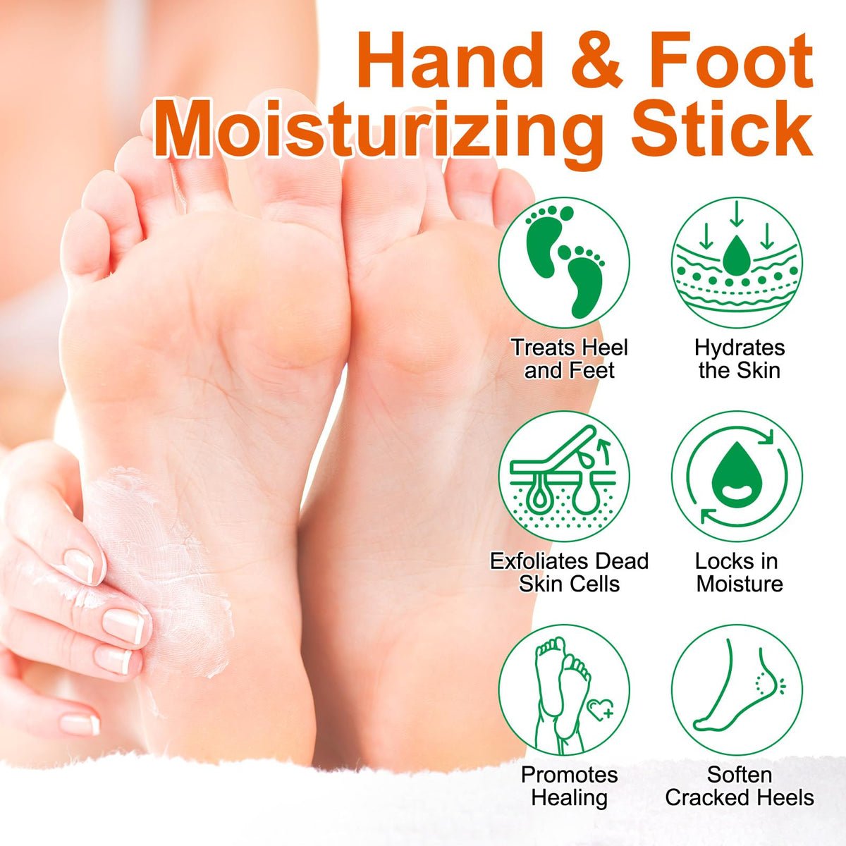 chenyayun stick being applied to heel showing targeted dry-skin relief benefit