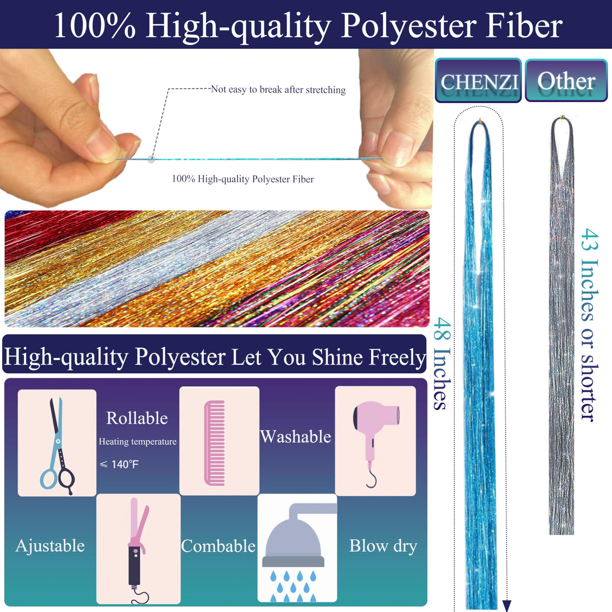 CHENZI application tools with plier, wooden hook and micro rings for secure attachment