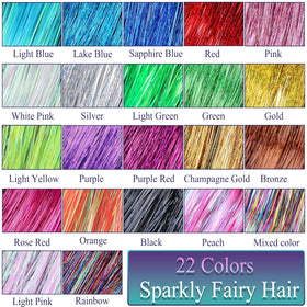CHENZI close-up of glitter tinsel strand texture highlighting heat-resistant shine