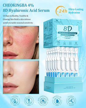 CHEOKINGBA serum drop texture on fingertip, lightweight absorption for instant hydration