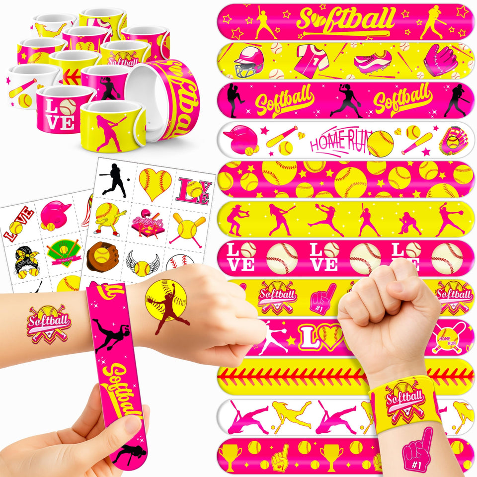 Cherisnowy front packaging showing the complete softball set and contents for parties