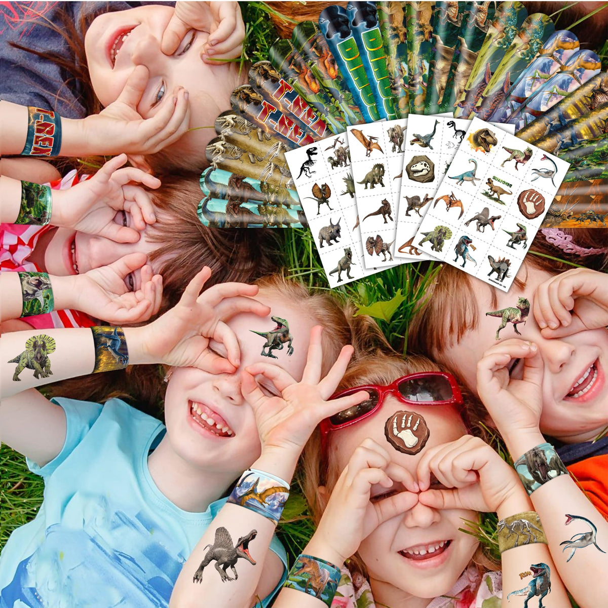 Cherisnowy children wearing tattoos and bracelets during playtime inspiring imagination