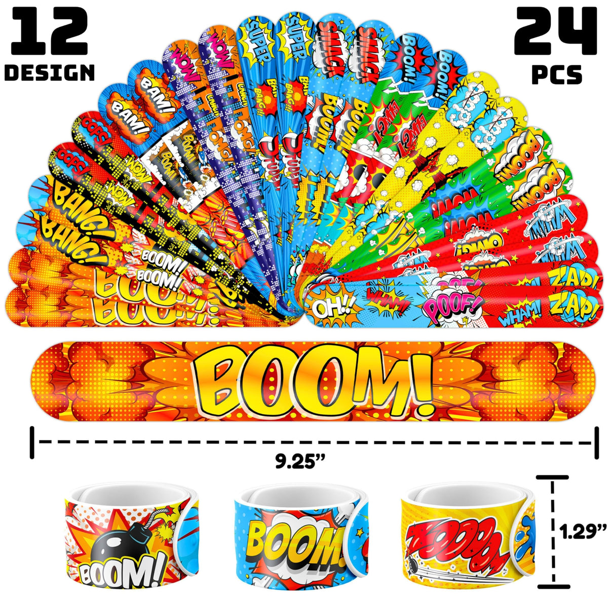 Cherisnowy stacked slap bracelets detail showing soft PVC cover and colors