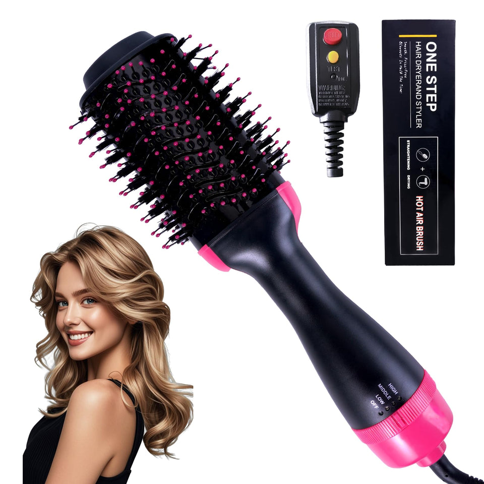 CHERRYSUN front view showing styling brush and box, easy storage benefit