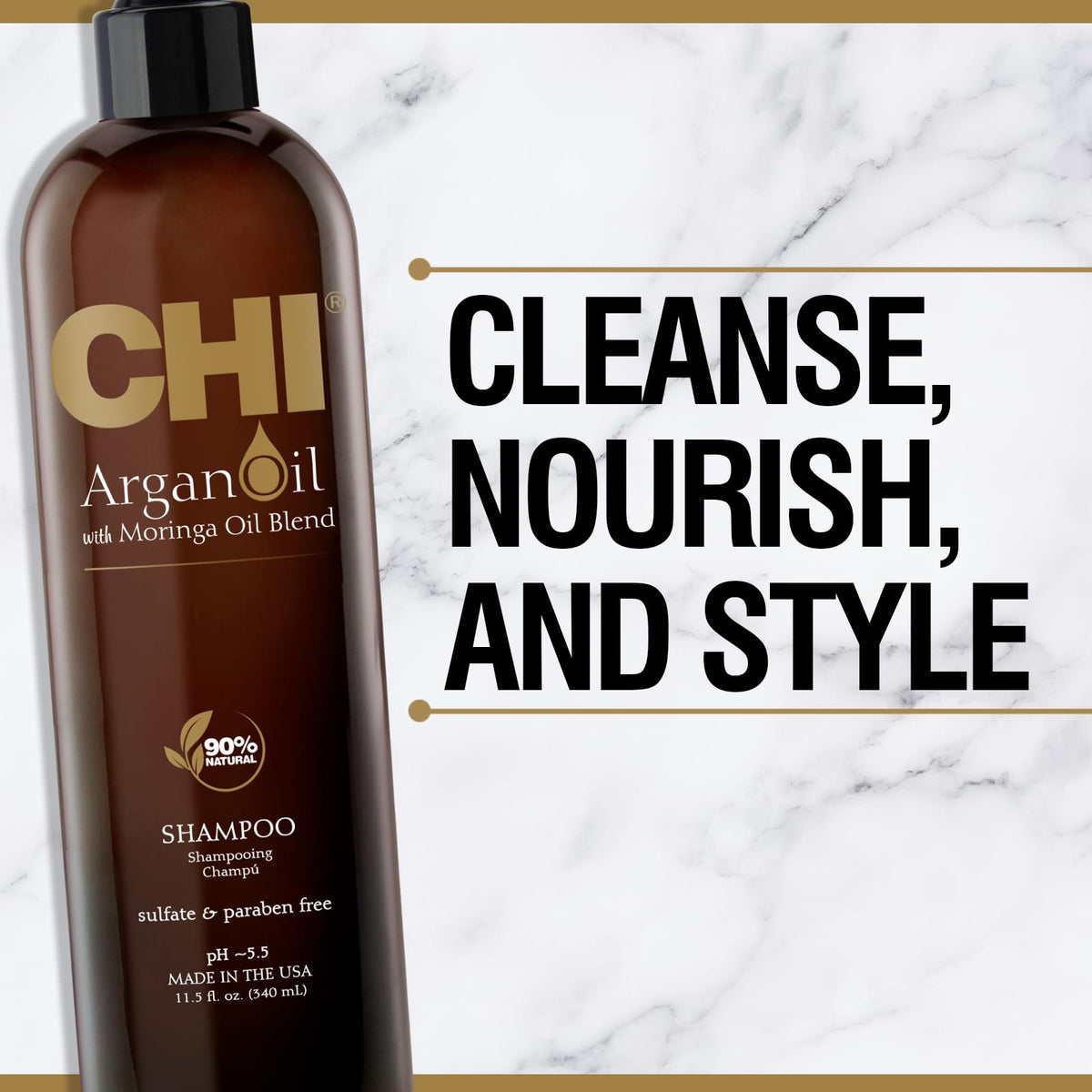 CHI creamy lather texture illustrating gentle, moisturizing foam