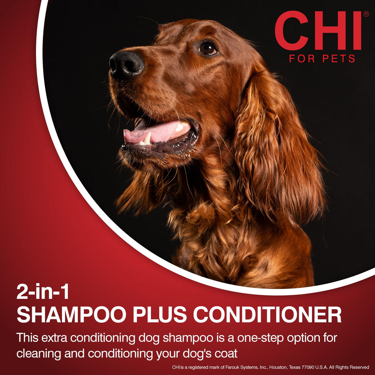CHI pump dispenser close-up for easy one-handed application benefit