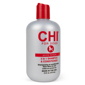 CHI bottle next to hand to show 16 fl oz scale and travel convenience