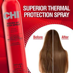 CHI enviro 54 used on model to secure a styled updo with shine
