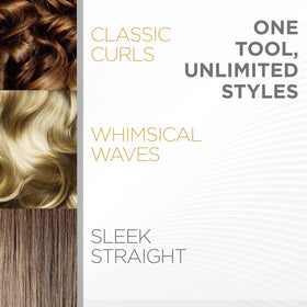 CHI flat iron next to a ruler showing 1.25 inch plates for versatile styling size benefit