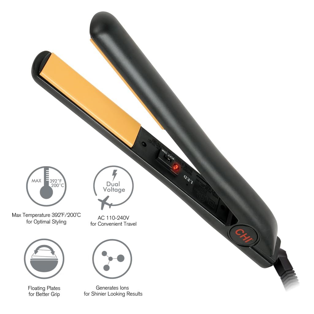 CHI flat iron creating soft waves to show versatile curling and smoothing capability