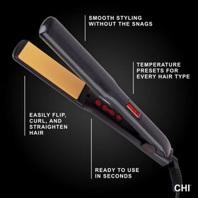 CHI G2 close-up of titanium-infused ceramic plate demonstrating smooth glide and durability
