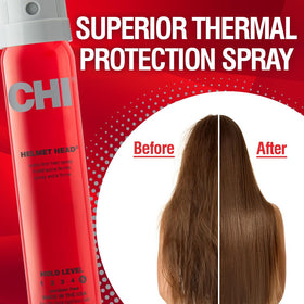 CHI before and after images showing increased volume and frizz control benefit