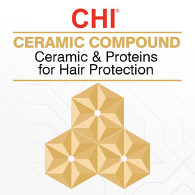 CHI Helmet Head spray nozzle close-up showing fast-dry application benefit