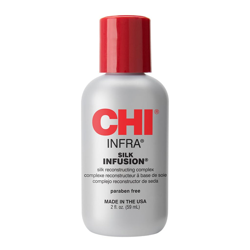 CHI Infra Silk Infusion front packaging showing label and 2 oz size, glossy protection