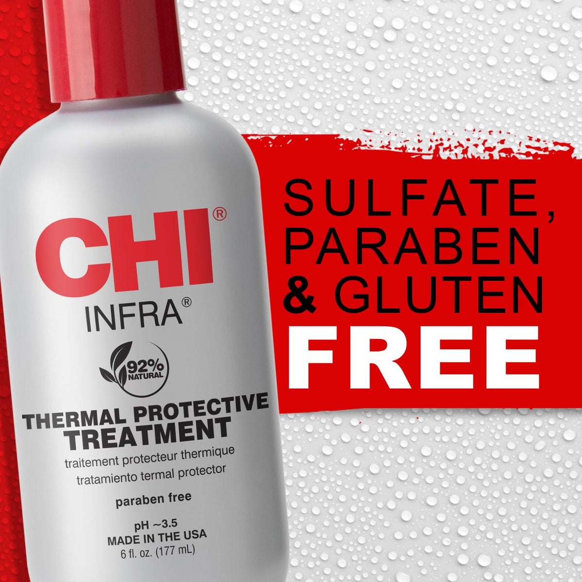 CHI Infra bottle held in hand to show size and travel-friendly volume