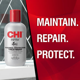 CHI Infra serum texture on palm showing lightweight, non-greasy hydration