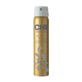 CHI Keratin Flex finish hair spray front bottle showing sleek packaging and product benefit