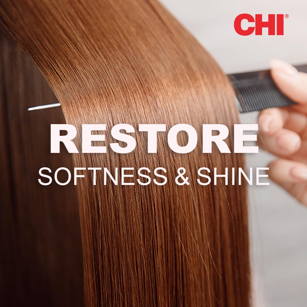 CHI Keratin Mist applied on hair before and after styling for smoother results