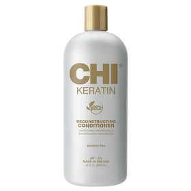 CHI bottle front view showing 32 oz size and keratin benefits