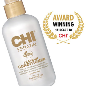 CHI keratin 6 oz bottle beside common items to show compact size