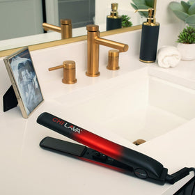 CHI lava ceramic texture detail emphasizing even heat distribution benefit