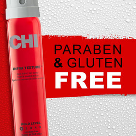 CHI lifestyle image of styled hair outdoors showing lasting shine benefit