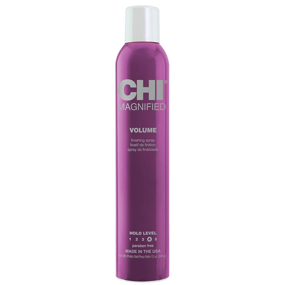 CHI magnified volume front packaging showing bottle and branding with volumizing benefit