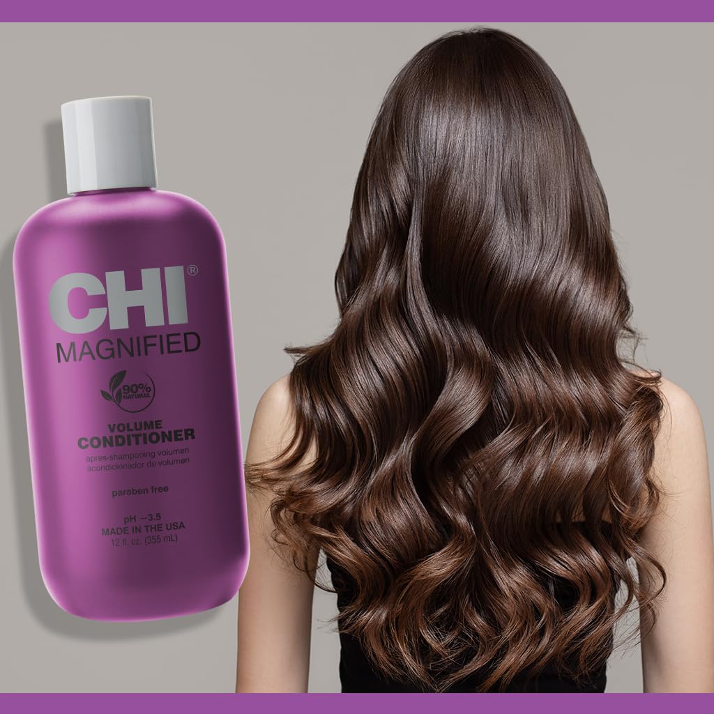 CHI conditioner being squeezed into hand from the bottle demonstrating simple application and control