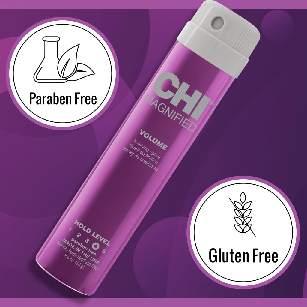 CHI held in hand to show compact 2.6 oz travel-friendly size